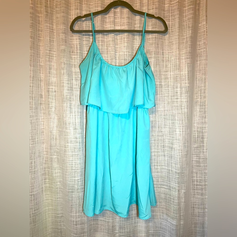 Blue flowy dress